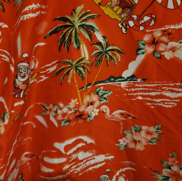 Surfing Santa Hawaiian Christmas Shirt Tropical Festive Holiday Party Size 3XL - Picture 4 of 9